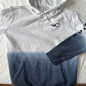 Hollister Gradient White and Blue Hoodie
